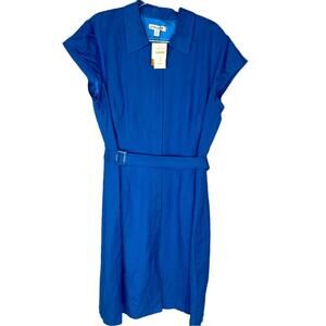 Coldwater Creek Cap Sleeve Shirt Dress - BLUE